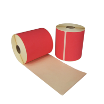 Zebra compatible etiket rood 102x150 mm 280 eti/rol kern 25 mm