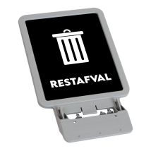 Informatiebord voor Afvalbak 60/87 liter Restafval Zwart