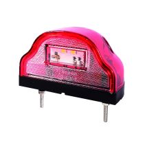 LED Kentekenverlichting WAS 12/24V 101x58,5x59,6 mm Rood