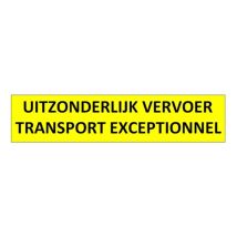 Bord "Uitzonderlijk vervoer" en "Transport exceptionnel" 1250x300x2 mm 