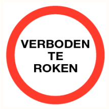 Verboden te roken - vinyl sticker 200 mm