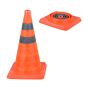 Verkeerskegel PVC 45 cm Vouwbare pion fluor oranje met 2 strepen