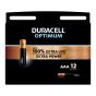 Duracell Batterijen Optimum AAA - Blister van 12 stuks